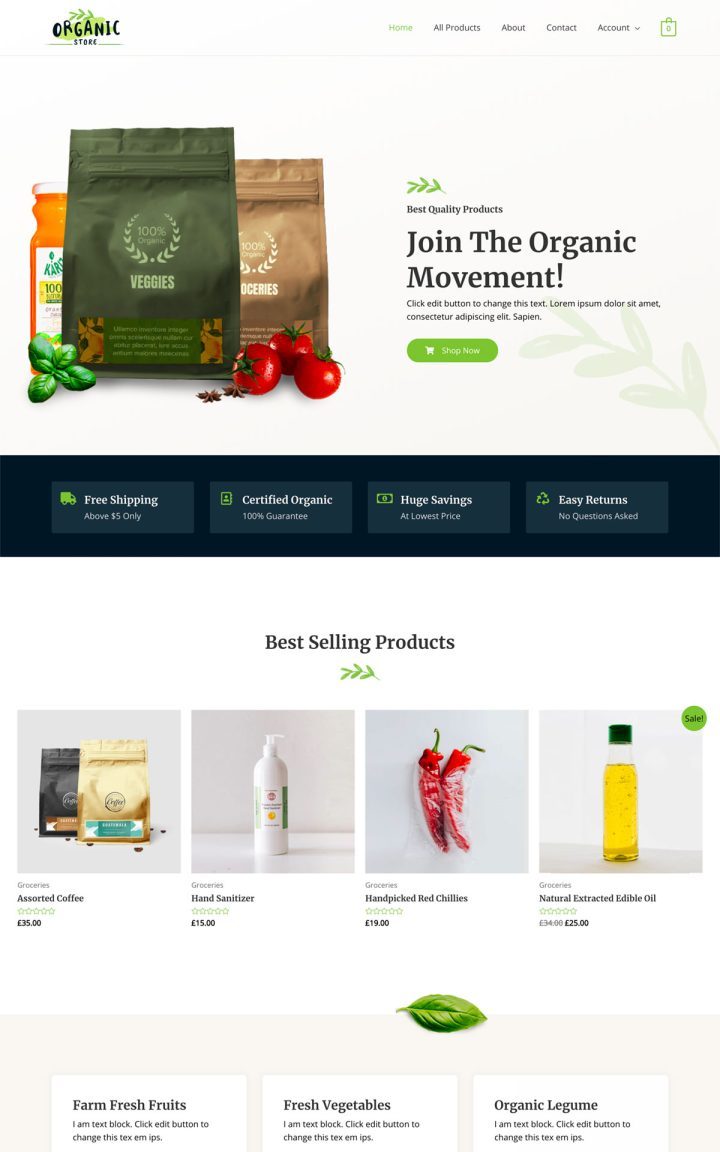 Organic shop